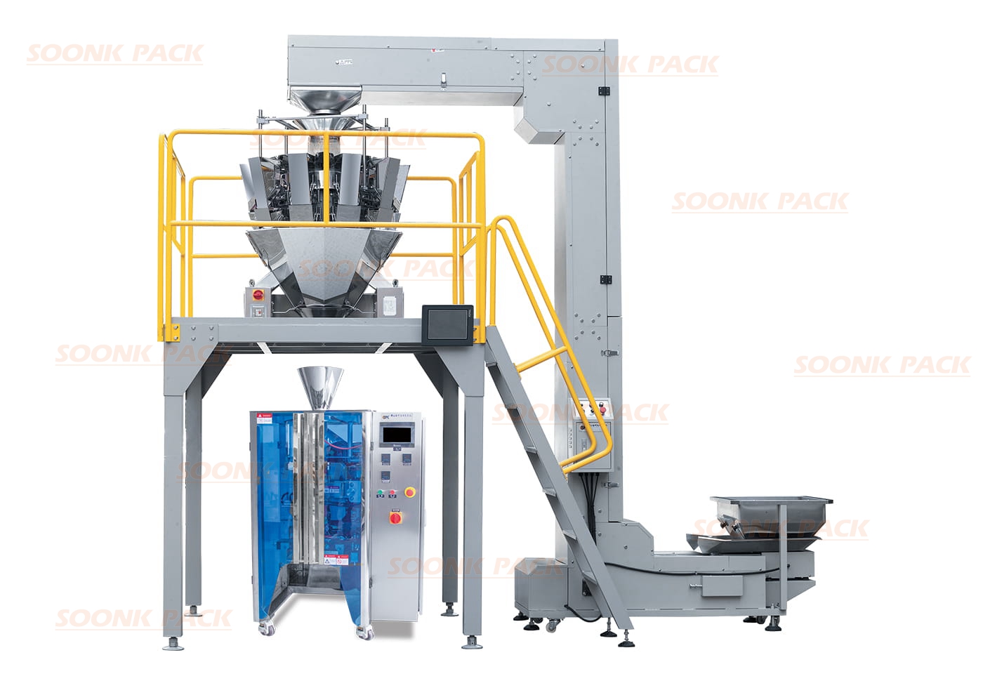 Automatic Weighing Packing Machine Multihead Weigher Packing Solution For Biscuit And Cookies