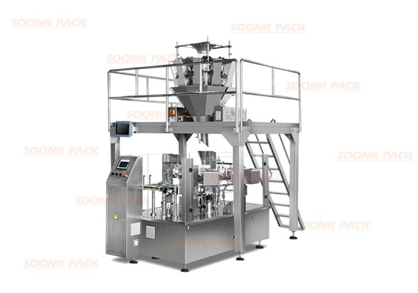 Quick-frozen food packaging machine automatic cuttlefish cake premade bag packaging machine