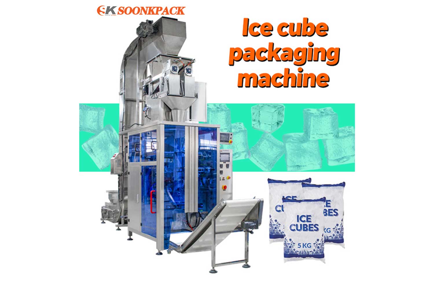 Automatic Weighing Packing Ice Cube Ice Granule Crushed Ice Packing Machine Supplier